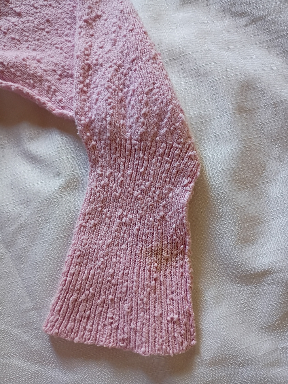 Free  People Oversize  Pink Textured Button-Front Cardigan Size M - Picture 10 of 15